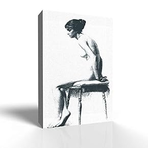 Canvas Wall Art Human Body Sketch Canvas Prints Painting Wall Poster Decor for Living Room Wooden Framed Home Decorations - 12x18 inches
