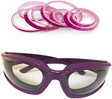 Tear Clear - Premium Onion Goggles for Tear Free Onion Cutting &amp; Chopping - Zero Fog for Zero Tears - Perfect Fit - BBQ Barbecue Grilling Goggles - No Smoke in Eyes (Red Onion)