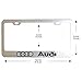 Newest Audi Logo Bling Frosted Silver Aluminum Alloy License Plate Frame,with Screw Caps Cover Set Suit,Applicable to US Standard car License Frame, for Audi(2 Pcs)