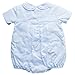 Petit Ami Baby Boys' Bubble with Smocking and Faggoting, Newborn, Blue