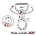 Teenitor Swivel Snap Hooks, 40Pcs Large Size Keychain Hooks (25mm in ID, 38.5mm in Length) and 40pcs D Rings for Lanyard and Sewing Projects (25mm in Inside and 3mm in Thickness)