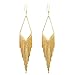 SELOVO Long Dangly Tassel Earrings Fish Hook Boho Bohemian Gold Tone Dangle Earrings