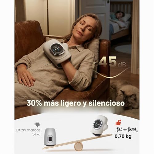 BOB AND BRAD Hand Massager with Heat and Compression, Individual Finger Massage, Relief for Arthritis and Carpal Tunnel Syndrome, Relaxation at Home/Office, Gift for Men and Women