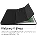 ROARTZ iPad Mini 2 Case, iPad Mini 3 Case, Black Slim Fit Smart Folio Case Rubber Coated Hard Shell Cover Light-Weight Auto Wake/Sleep Feature for Apple iPad Mini 1/2/3 Retina Display