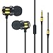 In Ear Earbuds,Tangle Free Clear Bass Sound Headphones Stereo Earphones with Microphone Noise Cancelling 3.5mm Jack Corded Headset for iPhone Samsung Android Mobiles iPad Tablets MP3 Player