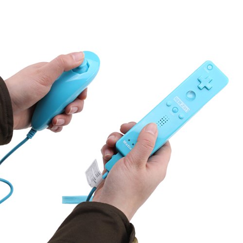 image for Wii Remote, WADEO Built in Motion Plus Remote and Nunchuck Controller+
