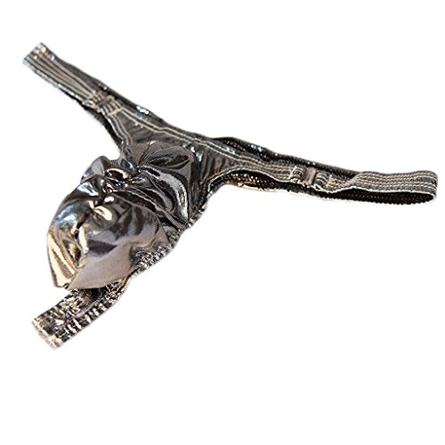 Igeon Men's Shiny G-String Bikini Buckle Pouch Low Rise Thongs Underwear