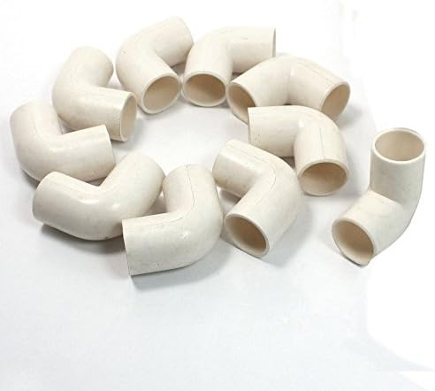 10 Pcs 16Mm Inner Diammeter 90 Degree Elbow PVC Pipe Connectors White
