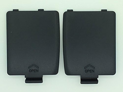 TBGS 2 Black Battery Doors Cover Lid Both Left and Right Doors For the Sega Game Gear GG Console Repair Parts