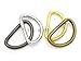 CRAFTMEMORE D-Ring Findings 5/8, 3/4 & 1 Inch Metal Non Welded D Rings for Belts Bags Lanyard Leathercraft Avail 4 Colors (1