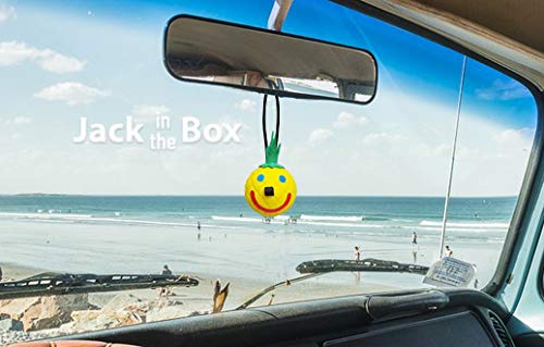 Jack in The Box - Original Year 2016 Hawaii Hawaiian Exclusive Pineapple Car Antenna Topper/Mirror Dangler/Desktop Spring Stand + Happy Yellow Face Antenna Ball - Thumbnail 4