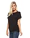 Dolman Top with Side Shirring Oversize Batwing Sleeve Womens Tops