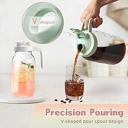 Mason Jar with Pour Spout Lid V-shaped, 2 Quart