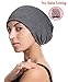Night Sleep Cap Chemo Hat - Grey Black Women Soft Slouchy Beanie Bamboo Summer Cancer Headwear Hair Cover Lightweight Light Thin Cancer Headwear Gift
