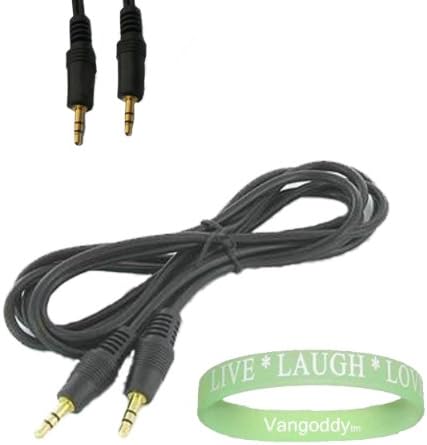 6ft Auxiliary AUX cable (male to male) for your BOSS BV9560B + LIVE * LAUGH * LOVE Vangoddy Bracelet