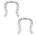 SCERRING 316L Surgical Steel U-Shaped Nose Ring Septum Piercing Hanger Retainer 14g 10PCS - Style 1#