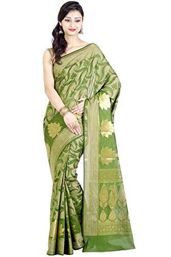 Chandrakala Women's Cotton Silk Banarasi Saree with Unstitched Blousepiece - Image 5