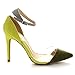 Wild Diva AKIRA-45 Women's D'Orsay Buckle Ankle Strap Stiletto Dress Pumps