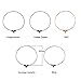 Dovewill 20 Pieces/Lot Antiqued Brass Beading Hoop Earring Findings 40mm Ring Hoop Jewelry Making Crafts - Silver