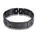 Elelife Easter Present Stainless Steel Christ Cross Bible Bracelet for Women and Men Black Bangle