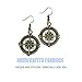 Steampunk Nautical Pirate compass earrings pendant charm dangle in Antique style