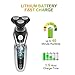 HANYANG Electric Shaver Razor For Men 3 in 1 Beard Trimmer Dry Wet 4D Rotary Trimmer Shaver Rechargeable Waterproof Cordless Shaver Facial Sideburns Nose Hair Shaver