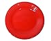 Fiesta® Classic Rim 10.5” Dinner Plate – Durable Ceramic, Lead-Free, Dishwasher/Microwave/Oven Safe – Made in USA - Scarlet
