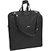 WallyBags Extra Capacity Travel Garment Bag with Large Pockets and Shoulder Strap, Black, 45-inch