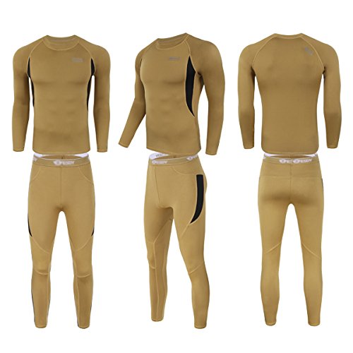 image for UNIQUEBELLA Men's Thermal Underwear Sets Top & Long Johns Fleece Sweat