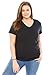 Woman Within Plus Size Perfect Short-Sleeve V-Neck Tee (Petite Available) - 3X, Black