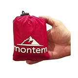 Montem Outdoor Gear Soft, Lightweight and Waterproof Camping Large (55-Inch-by-60-Inch) Pocket Blanket, Red