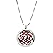Mother's Day Gift Blossom Rose Aromatherapy Locket Necklace 316L Material Made Include 10 Felt Pads For Essential Oil Diffusing