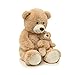 FAYEYE 39 inches Mother and Baby Bear Giant Teddy Bear Stuffed Animal Toys for Kids Girl Light Brown