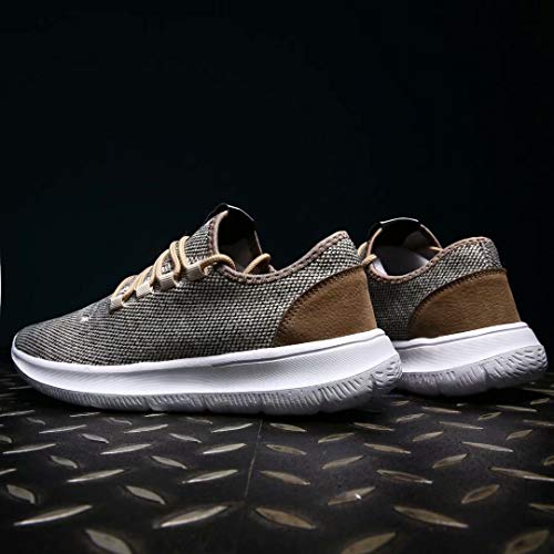 Srenket Mens Casual Athletic Sneakers Comfortable Running Shoes Light Tennis Zapatos Footwear for Men Walking Workout Beige44