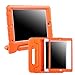 HDE Case for iPad Air 2 - Kids Shockproof Bumper Hard Cover Handle Stand with Built in Screen Protector for Apple iPad Air 2-2014 Release 2nd Generation (Orange)