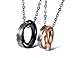 OPK Jewelry Stainless Steel Macthing Couple Necklaces I Will Always Be with You Ring Band Circle Hook-ups Pendent Promise Love Wedding Jewel Gift with Chain
