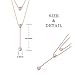 SHEGRACE 925 Sterling Silver Multi Layered Necklace, with Three Round AAA Zircon Pendant 925 Sterling Silver Double Layered Necklace AAA Zircon Pendant 16
