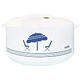 Cello Chef Deluxe Insulated Hot Pot Casserole 2500, White | Spacious 2300ml Capacity Provides Ample Storage and Serving Space for Everyday Family Dining