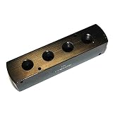 Interstate Pneumatics FPM44SR 3/8" FPT x 1/4" FPT Aluminum Rectangle Pencil Manifold, 1 Inlet to 4 Outlets