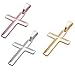 Sterling Silver Diamond Cut Thick Solid Cross Pendant 1.5