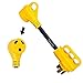 EPICORD RV Power Cord Dogbone RV Power Adapter with Handle 50A Male to 30A Female 12