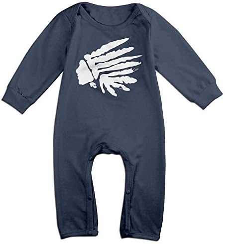 Toddler Jumpsuit Bodysuit American Indians Funny Logo Design Badge Printed Long Sleeve Outfits Suit