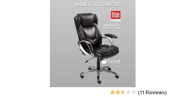Amazon Com Black Leather Manager Office Chair With Deep