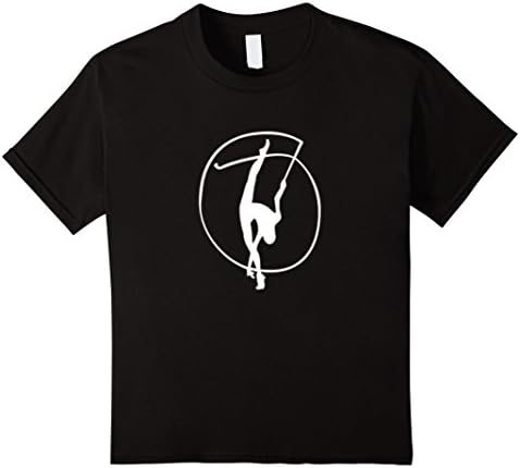 Kids Rhythmic Gymnastics With Ribbon, Gymnast Novelty T-Shirt 8 Black