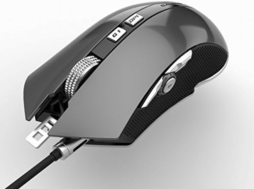 HonWally G60 Gaming Mouse 4000 DPI 9 Buttons Optical Wired Professional Mechanical Game Mice Support Macro Programming for PC MAC