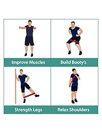 Husbe Bandas de resistencia, bandas elásticas para ejercicio, juego de 4, entrenamiento para piernas y terapia física, bolsa de transporte, manual de instrucciones (idioma español no garantizado)
