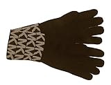 Michael Kors Women's MK Logo Knit Cuffed Gloves, Chocolate/ Camel