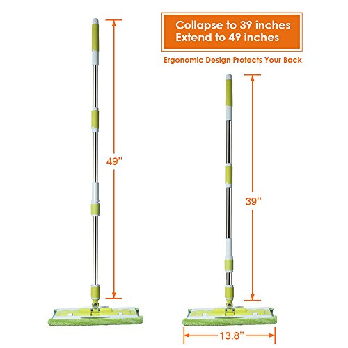 image for Senmo Microfiber Flat Mop, Floor Mop Flat for Hardwood, Laminate and T
