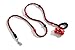 Rope Hand Leash With Stretch Handle for Dogs and Pets - 5' Red & Black Braided Polyester with Bonus Poop Bag Dispenser - by WPS