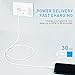 Amoner USB C to Lightning Cable [3FT Apple MFi Certified] PD Fast Charging Cable Compatible iPhone 11/11 Pro/11 Pro Max/X/XS/XR/XS Max/8/8 Plus, Supports Power Delivery [Use USB-C Wall Charger]